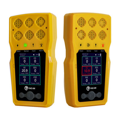 6 Gasmonitor von Yaoan für Sauerstoff O2 Kohlenmonoxid CO Schwefelwasserstoff H2S und Brennstoffe